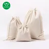 Storage Bags 3Pcs/set Coin Cosmetic Gift Bag Clothes Cotton Linen Drawstring Cartoon Nature Color Candy For Sundries