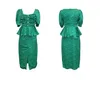 T138 Ангельская симпатичная юбилейная атласная женская юбка 2 Сладкие зеленые зеленые цветочные стоки с тазом