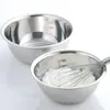 Bowls 5pcs 304 Stainless Steel Mixing Bowl Salad Set Nesting Storage Cooking Baking Accessory With Scale