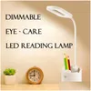 Bordslampor Dimble Desk Lamp USB Pen Holder LED Läs Ljus Uppladdningsbar ögonvårdsljus Student Kids Study Bedroom Lighting Drop DHSN5