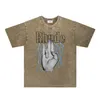 Nya Rhude Tshirts Designer T-skjortor för män och kvinnor Trendiga märkeskläder Fashion Shorts ZRH004 Lightning Hand Wash för att göra gamla kortärmade T-shirtstorlek S-XXL