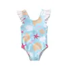 Pezzi neonati neonati bambini da bagno costume da bagno conchiglie starfish star pesce costumi da bagno per ragazze estate da bagno da bagno