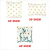 Pillow Cotton Embroidery Covers Soft Decorative Sofa Cases 45x45CM White Daisy Cover For Living Room El Decor