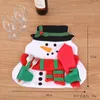 Engångsglasprodukt Julförsörjning Santa Claus Snowman Mat Double Layer Vit med servetter