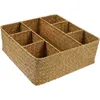Kitchen Storage Home Decor Woven Organizer Basket For Multi-use Rattan Bedroom Desktop Container Sundries
