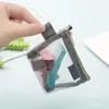 Opbergtassen draagbare mesh tas nylon driehoekige munt portemonnee sleutel lippenstift -ID zakelijke houder