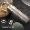 Keychains Gr5 Small Pill Case Keychain Emergency Aspirin Pill Organizer Titanium Capsule