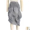 Arbeitskleider Miyake Faltenanzug Damen 2024 Sommer Irregar Eleganer zweiteiliger Rock Set Outfit für Abschlussball weibliche Kleidung Drop Lieferung DHWMC