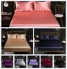 23st Stolid Silk Bedding Soft Bed Mitted Sheet Set Pillow Case Twin Full Queen King 2011282446766