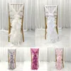 Chair Covers Wedding Back Decoration Lotus Leaf Chiffon Cover El Banquet Seat