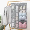 Storage Bags Hanging Bag Oxford Cloth Wall Dormitory Double Sided Underwear Socks Bra 15 Grid 30