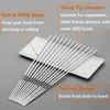 Tools 21Pcs/Set Skewers Barbecue Reusable Grill Stainless Steel BBQ Camping Flat Forks Gadgets Kitchen Accessories