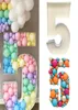 73 cm Blank Giant Number 1 2 3 4 5 Balloon Riempimento Box Mosaic Frame Balloons Stand Kids Adults Birthday Anniversary Decorazioni per feste 2201389782