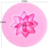 Bakningsformar Sophronia Rose / Flower UV Harts Silikon Mögelblommor Charms hänge för DIY -tillverkning av smycken M504