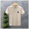 여름 트렌디 한 캐주얼 반 슬리브 2024 New Highend Mens Collar Tshirt를위한 패치 자수 흰색 폴로 셔츠 우리는 정직과 신뢰가 기초라고 믿습니다.