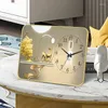 Zegary stołowe nowoczesne urocze zegar stacjonarny sypialnia automatyczne mini luksusowe dekoracje horloge adhan priere home dekoracje