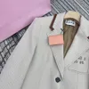 レディースデザイナーMMホームスーツブレザーファッションカジュアルブティック胸肉ソリッドカラービジネススーツジャケットS-L