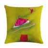 Pillow Dancing Woman Cover Portrait Case Color Cloth 45X45cm Thin Linen Cotton Bedroom Sofa DecorationZY181