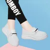 Scarpe casual Fashion Fashion Flat Women's Spring Autumn Platform Footwear Traveling Shoe Aumenta Skateboarding White Walking