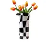 VASI DECORAZIONI DEL VASE CERAMICA BLACIO E BIANCO DECORSO EUROPE CREATIVO SOGGIOR PASSO