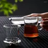 Teaware sets Creative Three Tea Cups met warmtebestendig glas en houten bodem thuiskantoor Cover Filter Cup Water