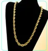 Gold Rope Chain For Men Fashion Hip Hop Necklace Jewelry 30inch Thick Link Chains6908175