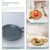 THIETRI DI CANDELLO 2 pezzi Porta ceramica AROMA RETRO Tavolo da pranzo Tavolo da pranzo Decorazioni per la casa Decorazione Ceramica delicata