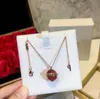 Ganzer Besitz Designerin rosafarben Gold plattiert farbenfrohe Keramik Runde Ball Anhänger Halskette für Frauen Schmuck 4807659