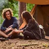 Tenten en schuilplaatsen Outdoor 2-Person Dual-Layer Camping Tent Garden Picnic Portable Windvrije regendichte zonnebestendig zonneschijn Sunshine Shelter