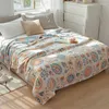 Decken Nordic Cotton Gaze Wurf Decke Single Double Sofa Handtuch Sommer coole Quilt Paar Erwachsener Bettspitze Boho Dekor Freizeit Freizeit