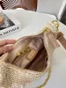 Half maan raffia's onderarm ketting schouder strandtas ontwerper heren tas mode 7a kwaliteit luxe handtas strawtas voor vrouw weven crossbody clutch grote draagtassen