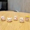 Decorative Figurines Resin Cartoon Cute Pig Car Ornament Micro Landscape Bonsai Decoration Desktop Creative Trinket Home Accessories