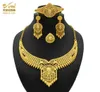 Collier de boucles d'oreilles en jeu de bijoux de mariée 24 carats d'or africain nigérian et boucles d'oreille éthiopienne cadeau de demoiselle d'honneur bijouxerie 5696756