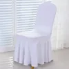 Okładka białego krzesła spandex okładka krzesła na bankiet ślubny