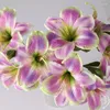 Fiori decorativi Silk Artificiale Silk Bouquet Falso Lily Sweetheart Hemerocallis Fresh soggiorno Decorazione