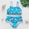 Two-pièces 2 ~ 12 ans pour enfants Swimswear Girls Swimsuit Kids Girls Beach Wear Suise Bathing Filles Bikini Set Biquini Infantil-St108mix