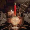 حاملات شموع الحامل الزجاجي Tealight Stand: Candlestick Wedding Candlelight Dinn