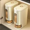 保管ボトル乾燥食品ディスペンサープッシュタイプの密閉容器キッチンパントリーの家庭用ライスホルダー