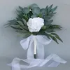 Flores decorativas simulação de buquê de flores artificiais Decoração de ornamento para decoração de decoração para arranjo de casamento Presente de decoração