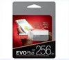 Dropship Black Red EVO Plus U3 Class 10 256GB 64GB 32GB 128GB Flash TF Card Memory Card C10 Adapter PRO PLUS Class 10 100mbs8703277