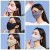 Scarves Summer Sunscreen Silk Mask Breathable Thin Sun UV Protection Eye Face Cover Solid Color Outdoor Shield