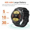 Watches Melanda Yeni 1.39 inç Erkekler Bluetooth Call Smart Watch Sports Fitness Tracker Kalp Monitörü Android IOS 400MAH için Akıllı Saat