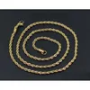 Ketten New Hip Hop 18k Gold plattiert Edelstahl M Twisted Seilkette Damen Halskette für Männer HipHop Schmuck Geschenkgroßhandel D DHZ0M