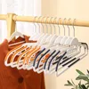 Cabides 10pcs/conjunto de roupas simples cabide rack plástico rack não deslizamento organização de roupas pesadas