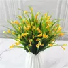 Decorative Flowers Beautiful Bouquet Mini Artificial Calla With Leaf Plastic Fake Aquatic Plants Home Room Decoration Flower