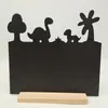 Decorative Figurines 1pc Mini Small Wooden Chalk Blackboard Wedding Kitchen Restaurant Signs Chalkboard Writing Notice Message Paint Wood