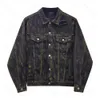 Herrenjacken Ba Männer Marke Denim Jacke Streetwear Punk Motorrad zerrissener Druck Cowboy -Schichten Top -Qualität lässig losen männlichen Jeans Outwear Full Diamond Aga 200100