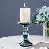 Mum tutucular nordic modern mumlar masa mavi mum küçük çay ışık Avrupa tarzı bougiesros centerpieces ev dekor