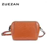 Bolsas de ombro 2 compartimentos com zíper bolsa de casca serpentina zíper feminina de couro genuíno fêmea crossbody t072