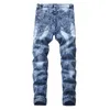 Jeans masculin printemps automne droit denim homme décontracté pantalon long pantalon homme jean pantalon classique bleu